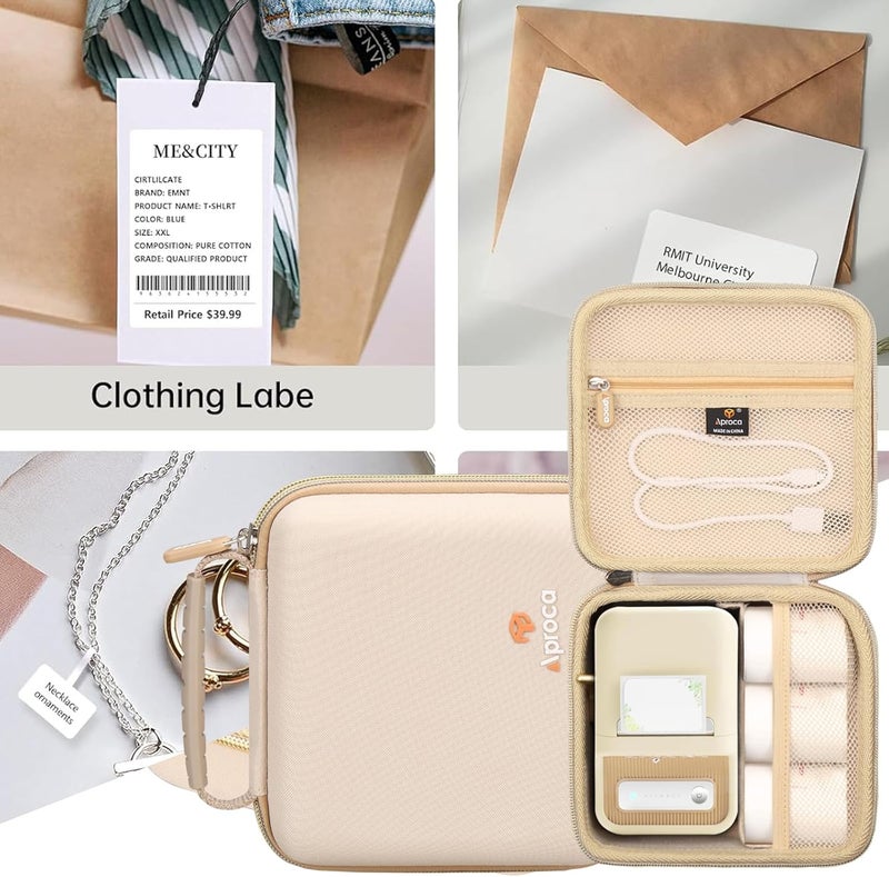 Aproca Case Compatible with NIIMBOT B21 Label Maker Thermal Label Printer, Storage Portable Bag for Accessories -White (Case Only) - Image 4